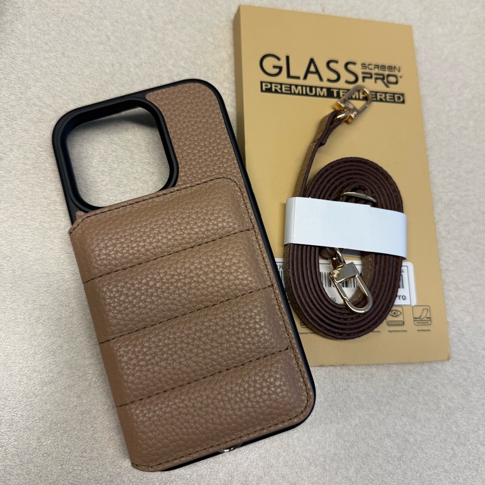 BRAND NEW iPhone 15 Pro Wallet Phone Case and Glass Screen Protector